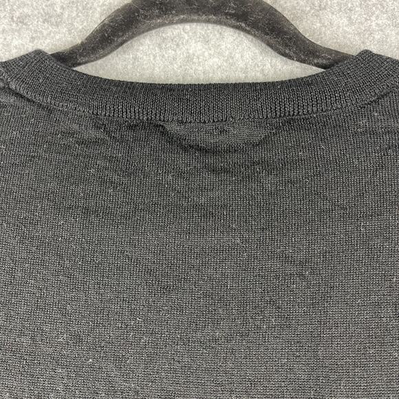 Son Of A Tailor Wool Sweater Mens 2XLT Black Crew Neck Minimal Preppy Hipster - Picture 11 of 11